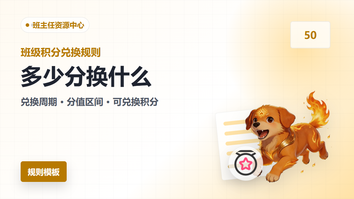 班级积分兑换规则分值设计