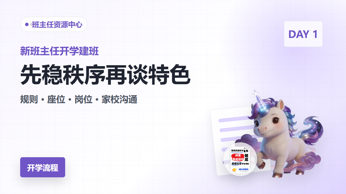 新班主任开学建班流程